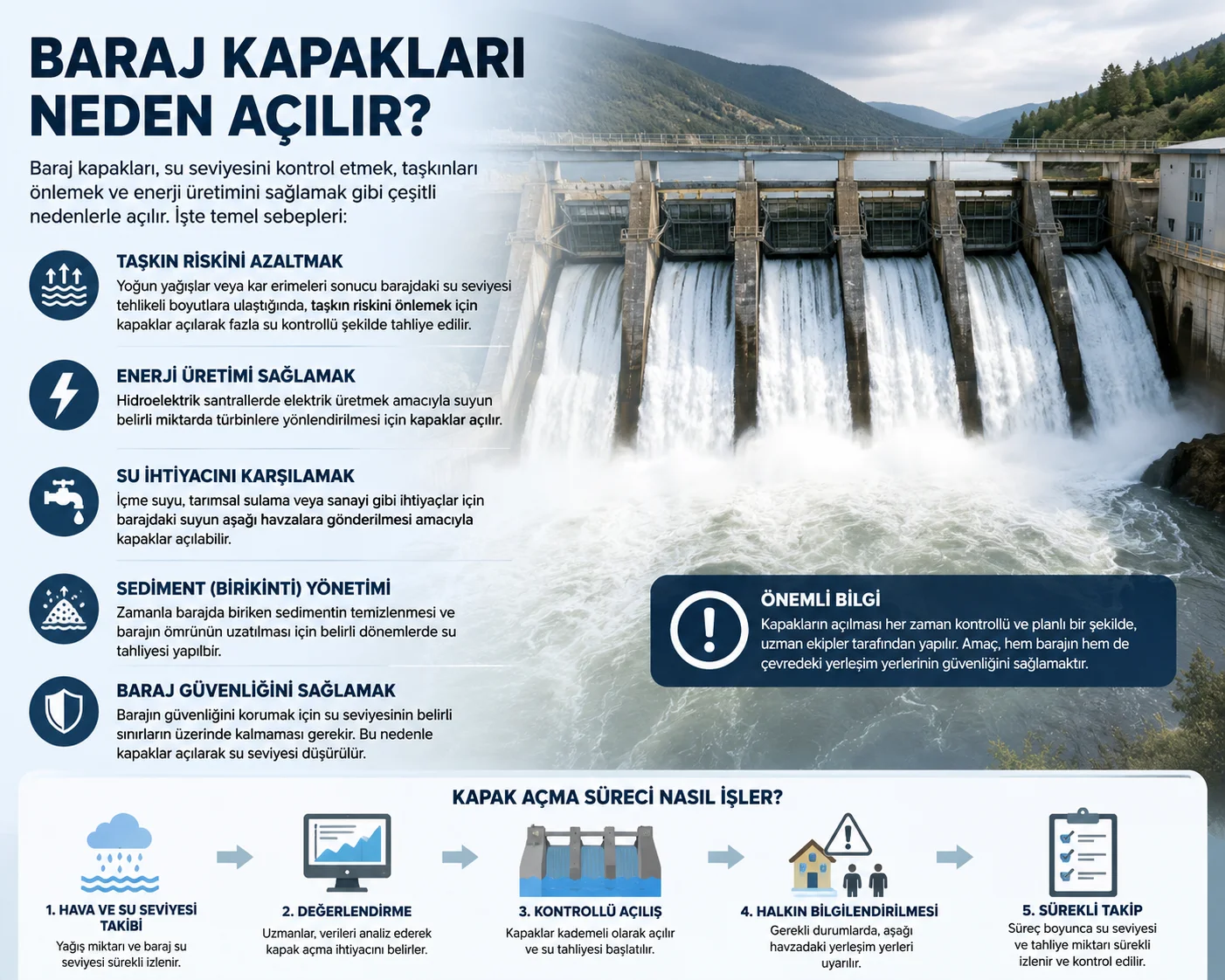 Baraj Kapakları Neden Açılır? Taşkın Riski, Su Yönetimi ve DSİ Süreci