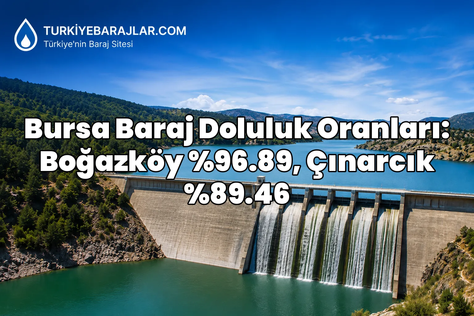 Bursa Baraj Doluluk Oranları: Boğazköy %96.89, Çınarcık %89.46