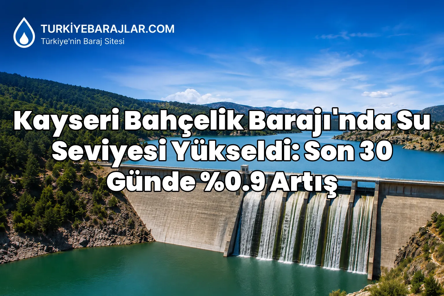 Kayseri Bahçelik Barajı'nda Su Seviyesi Yükseldi: Son 30 Günde %0.9 Artış