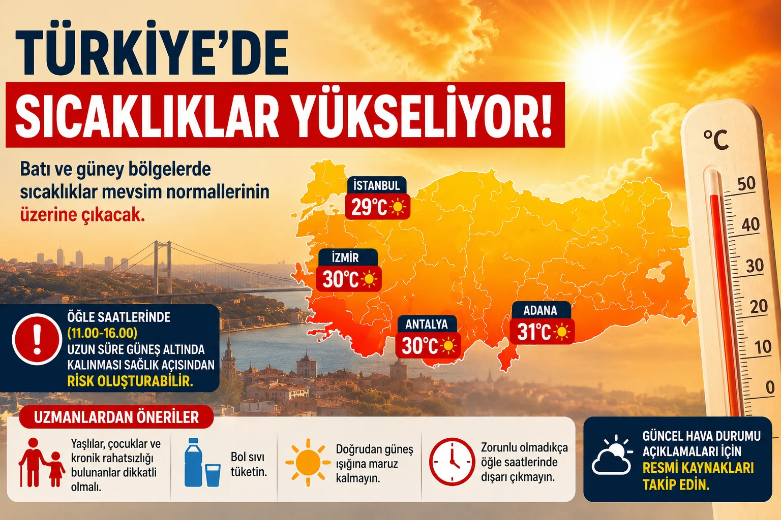 Türkiye’de sıcaklıklar yükseliyor: Uzmanlardan hafta sonu uyarısı