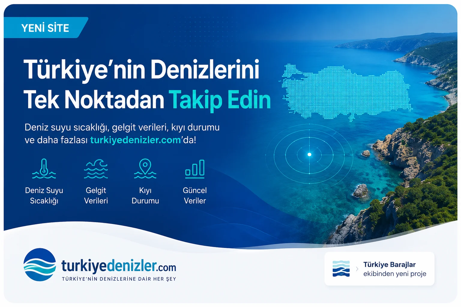 Turkiyedenizler.com Yayında: Türkiye Deniz Suyu Sıcaklığı ve Deniz Verileri Tek Platformda